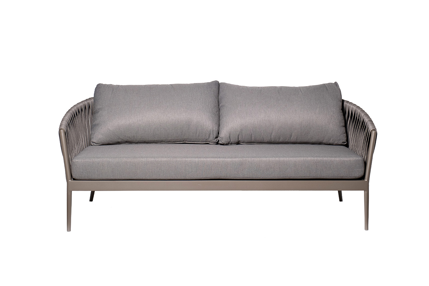 Диван двухместный "Муза" серый 81,5*190*75см, оплетка "лента" 39AR-DIV-3691 SER