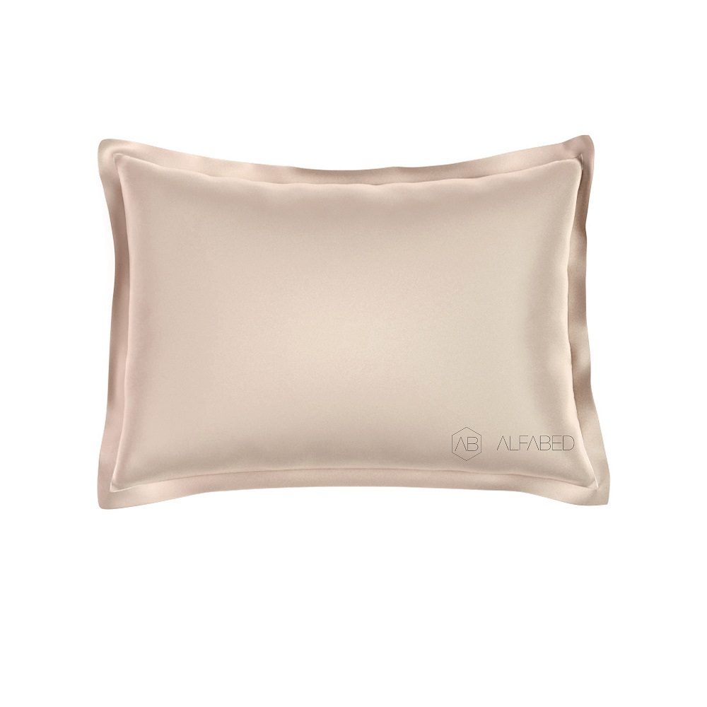 Pillow Case Royal Cotton Sateen Ecru 3/4