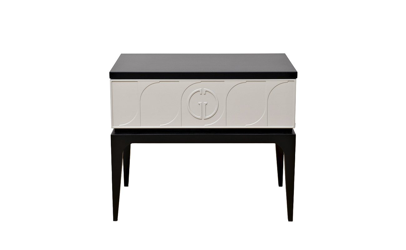 Тумбочка прикроватная Spinola черно/серая GD-00002