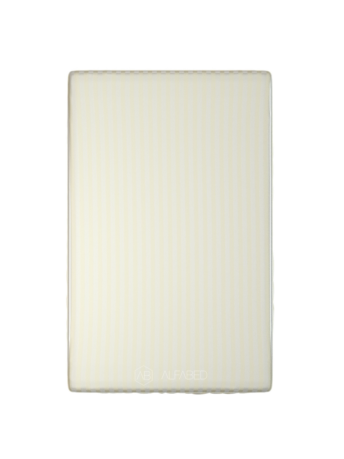 Uni sheet premium woven cotton sateen stripe cream v h 0 bez rezinki