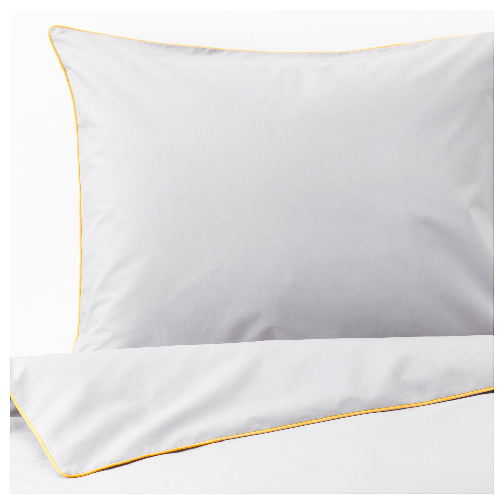 Pillow Case Premium Cotton Sateen White (Gold Tape)