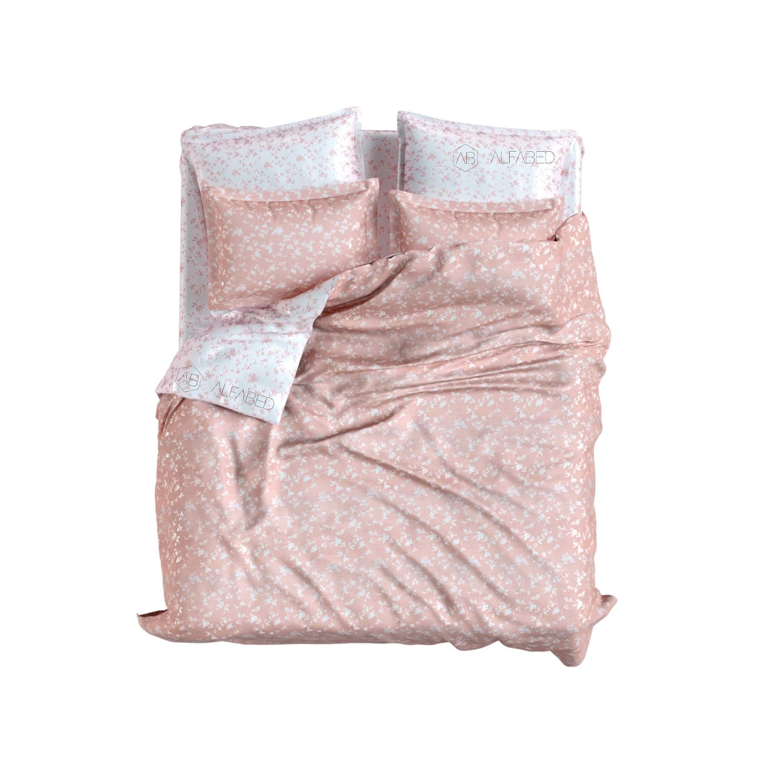 Set Lux Dublu Fata Jacquard Modal Provance Peach