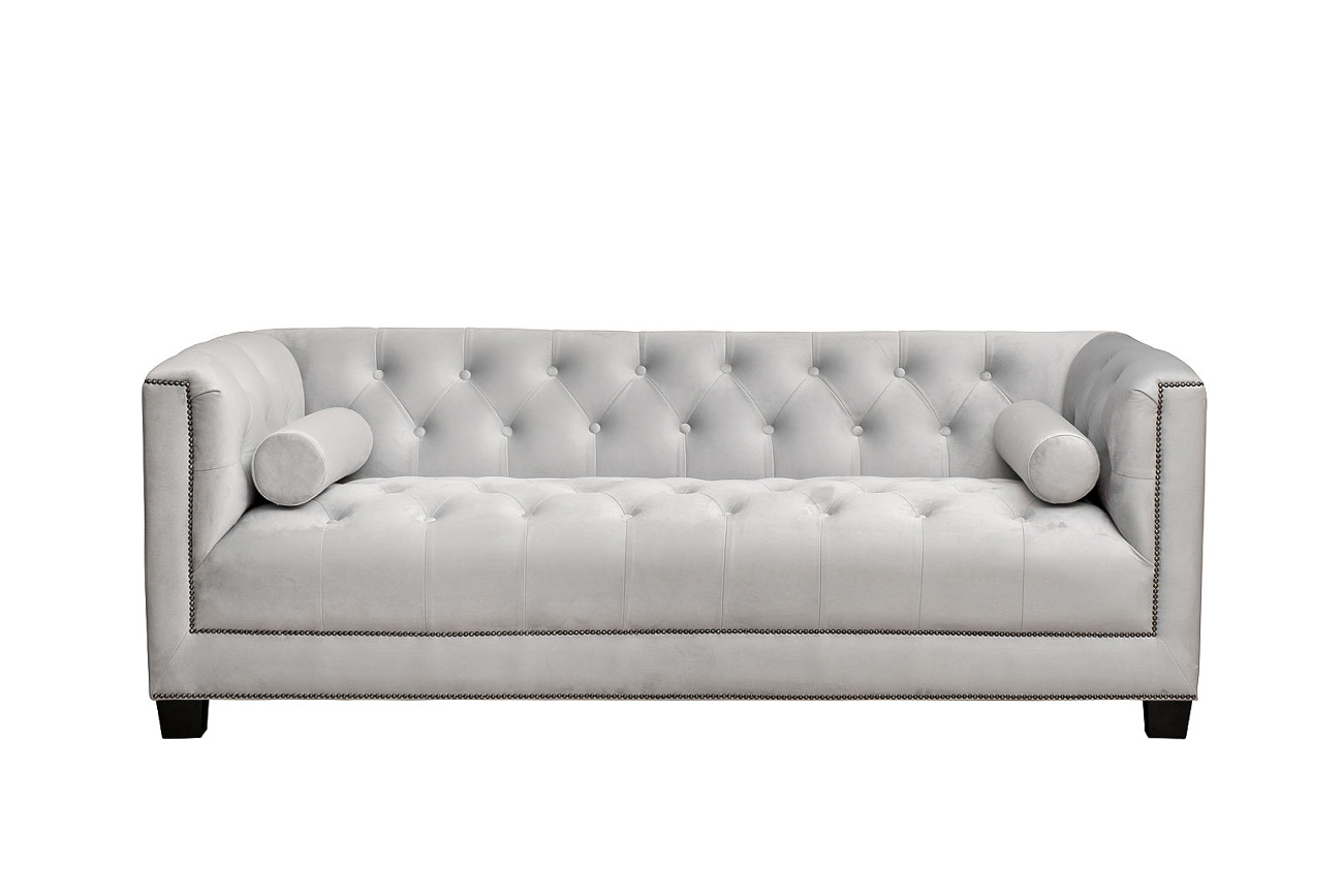 Диван Sanremo трехмест. велюр св.серый Colt030 