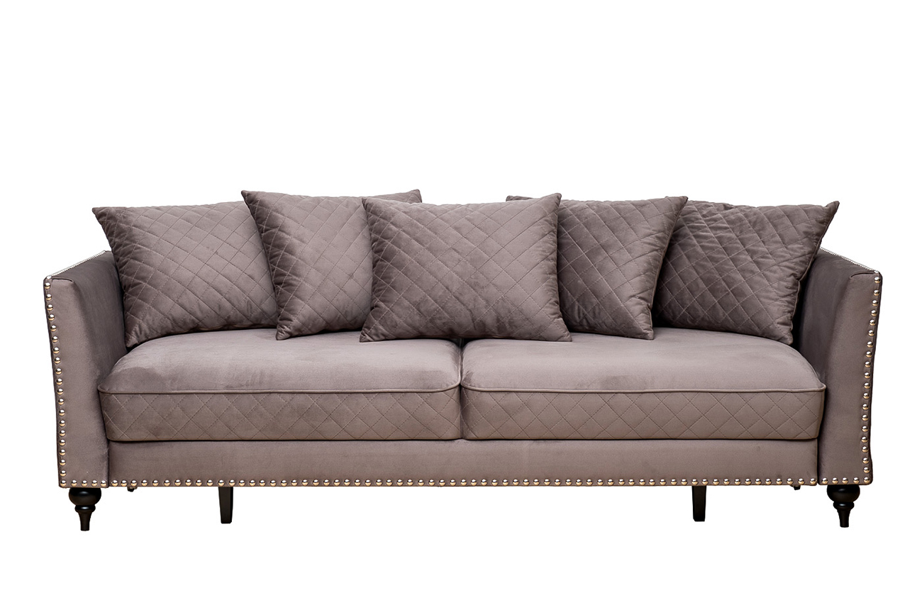 Диван Sorrento 230M трехм. раскл.,велюр сер.Colt017 230*101*86