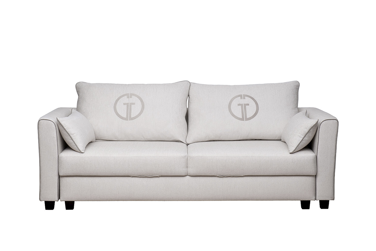 Диван Marco трехмест. раскл., св.серый Koza2601-ECRU+Nev21 