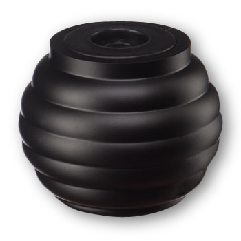 Picior Rotund Negru H 6,5 cm