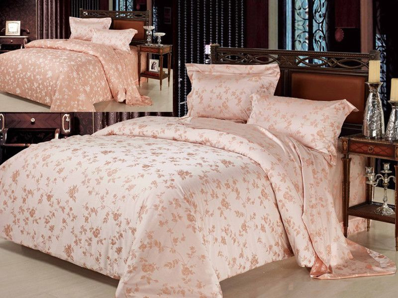 Set Lenjerie ALFABED Lux Double Face Jacquard Modal Provance Peach