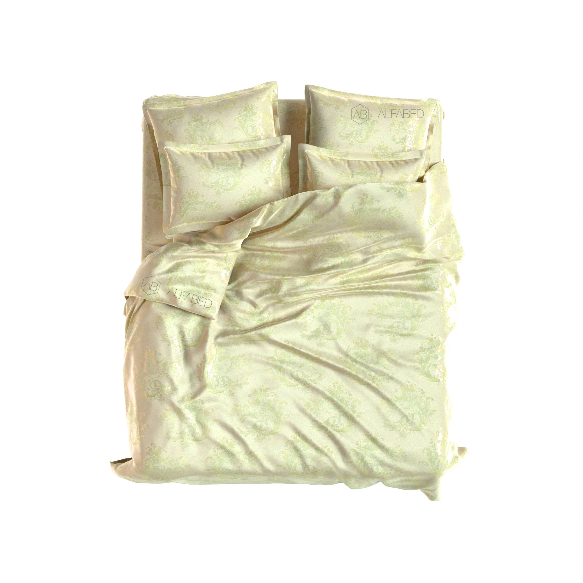 Set Lux Dublu Fata Jacquard Modal Vineyard Cream