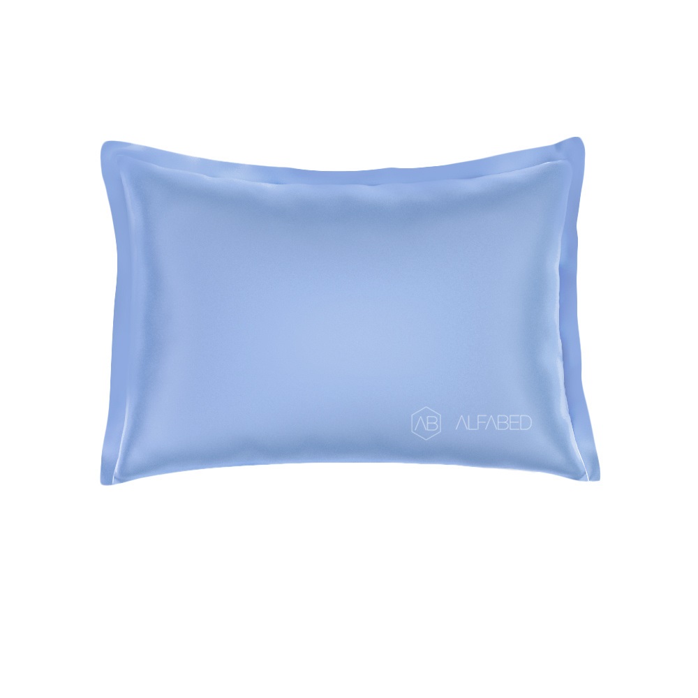 Pillow Case Royal Cotton Sateen Bright Blue 3/3