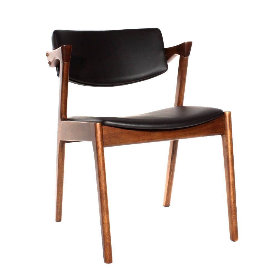 Кай + коричневая экокожа орех для кафе, ресторана, дома, кухни