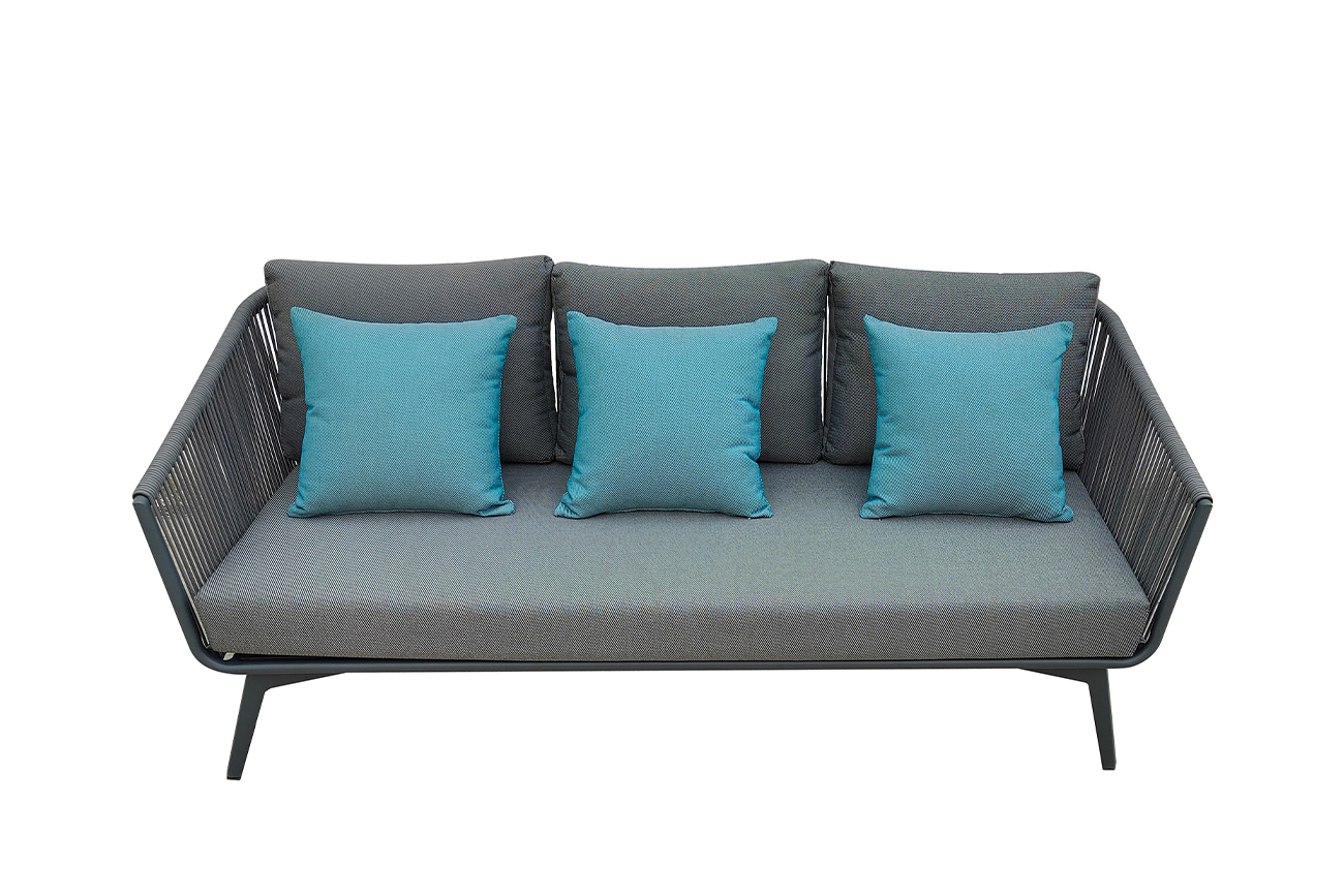 Диван трехместный "ARIAL" уличный серый 129KN-02613