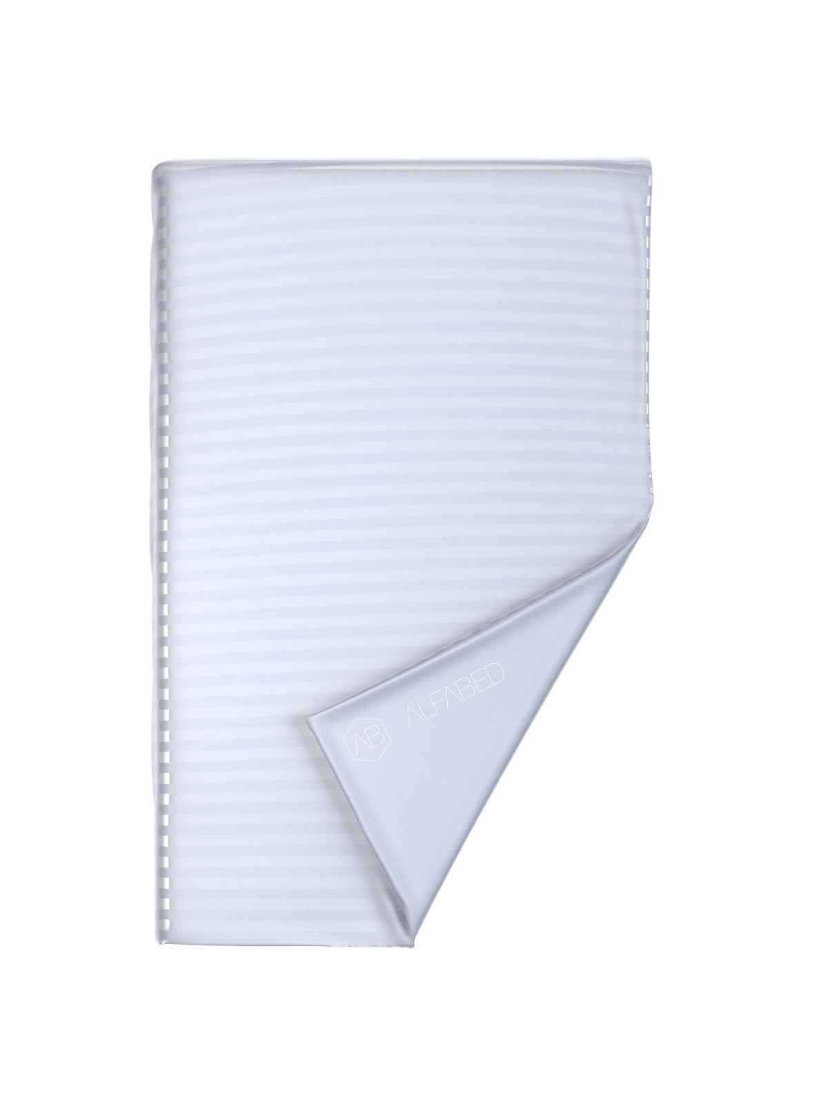 Cearshaf pentru plapuma premium woven cotton sateen stripe white h f1