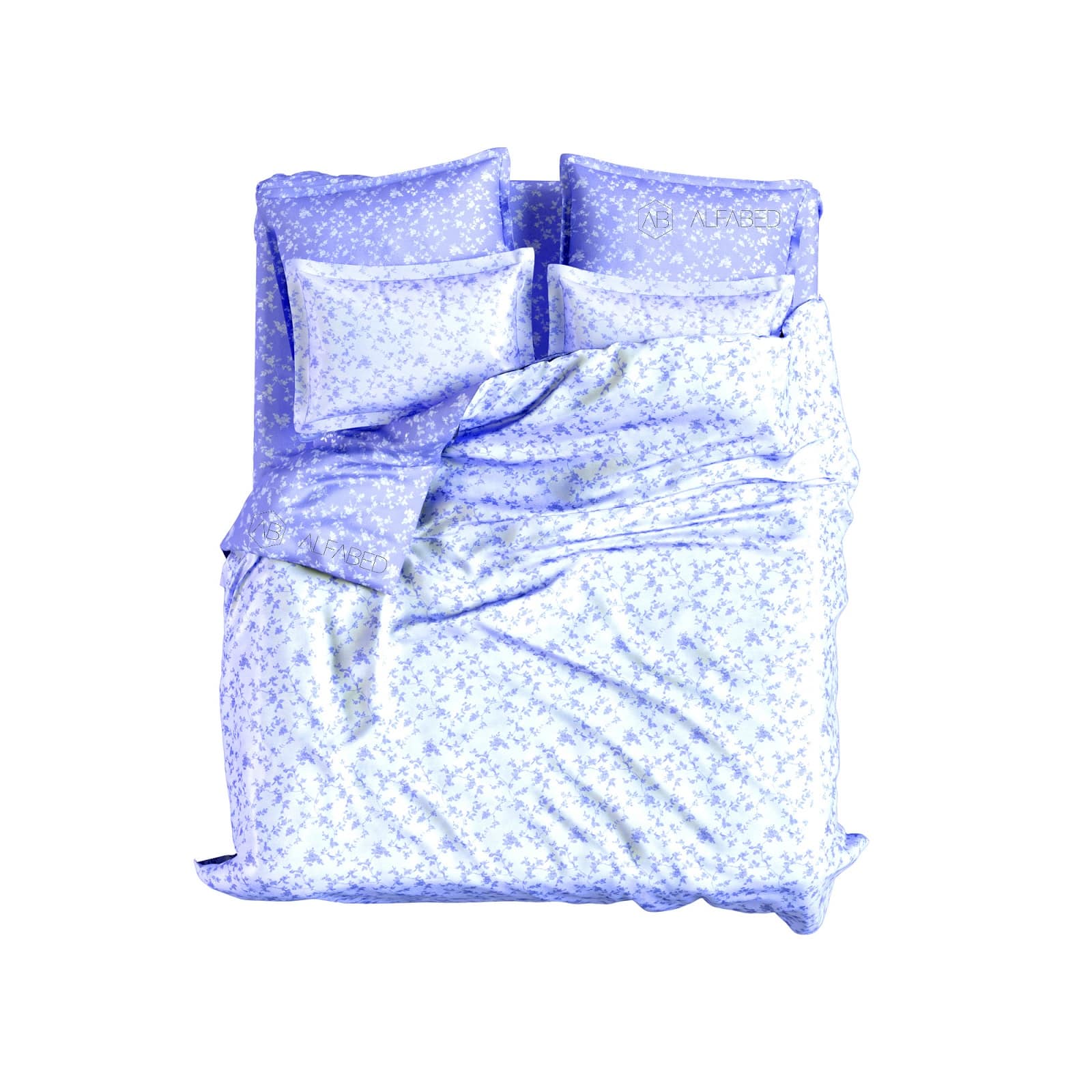 Set Lux Dublu Fata Jacquard Model Provence Violet R
