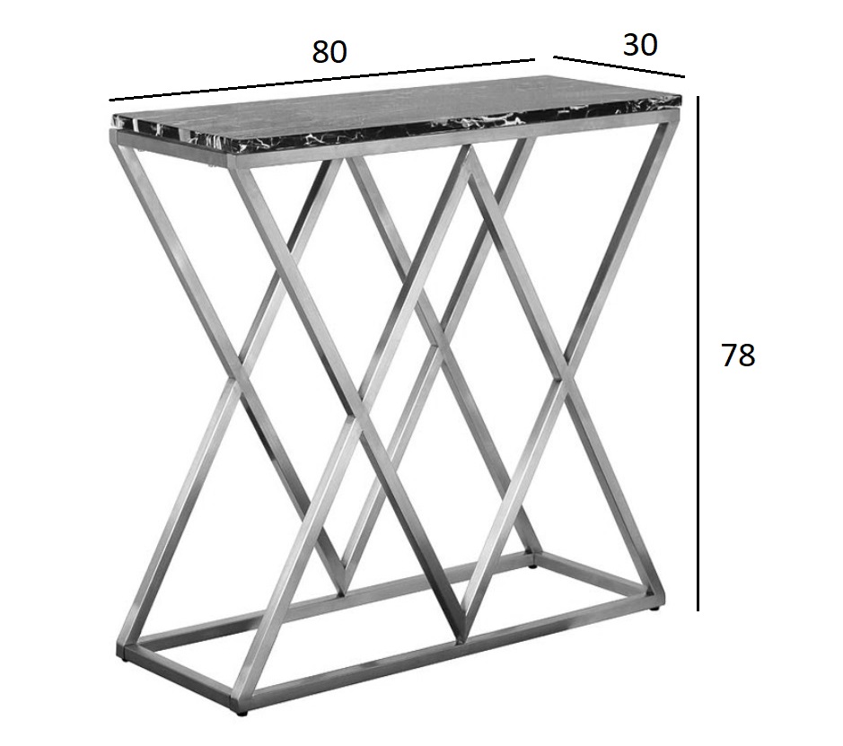 Консоль Bianco Namibia бел.мр/мат.зол 47ED-CST026/80GOLD3
