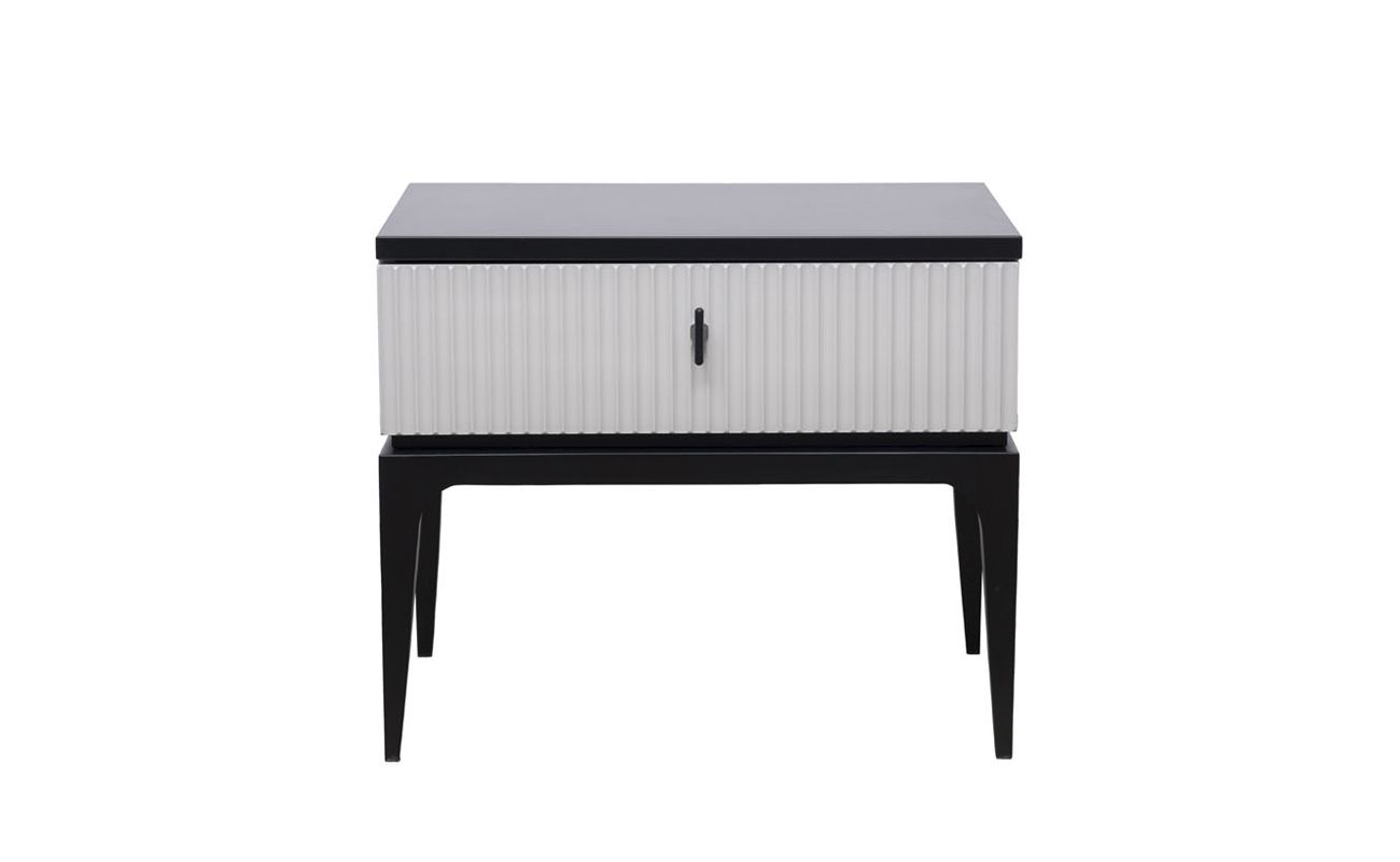 Тумбочка прикроватная Este черно/серая GD-00004