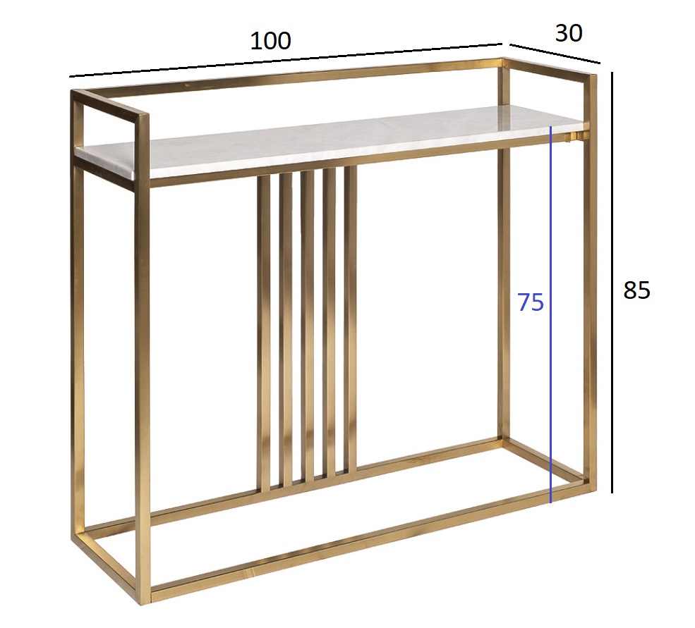 Консоль Misty Nuova иск.мрам/мат.зол 47ED-182KONS-ZOL4