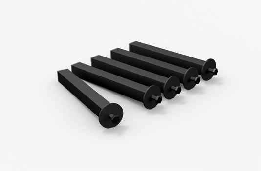 Picior simplu negru 25-26 cm