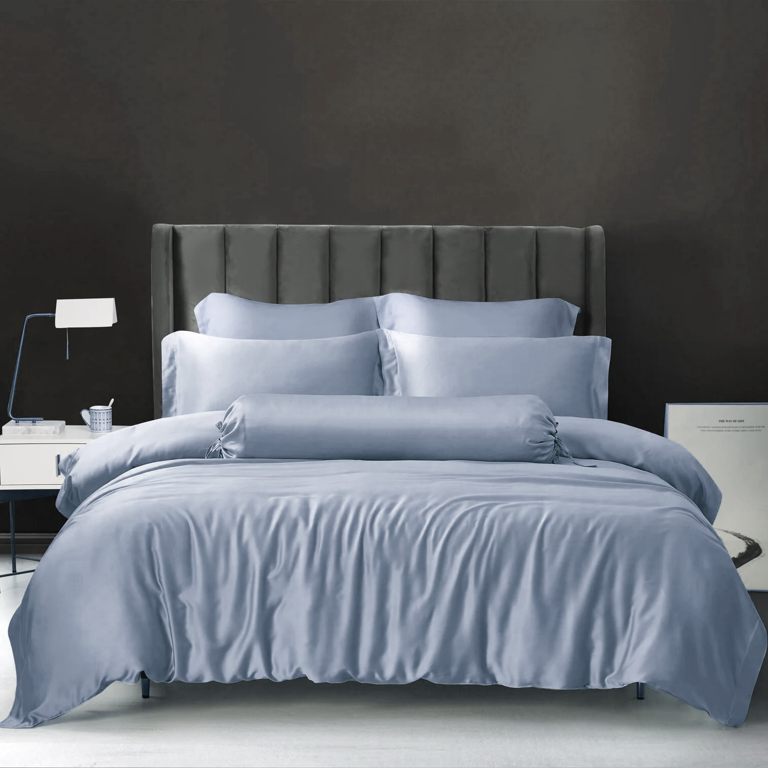 Set Lenjerie ALFABED Exclusive Modal Ice Blue