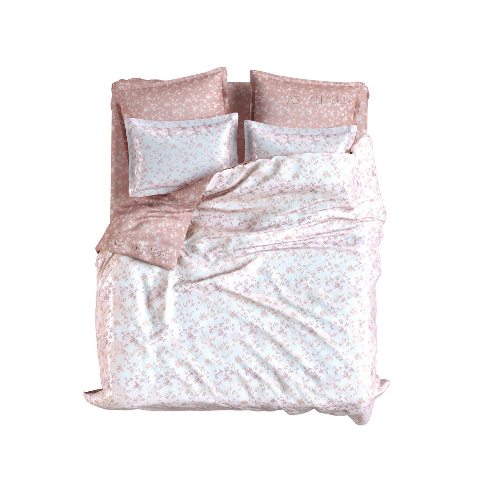 Set Lux Dublu Fata Jacquard Model Provence Peach R