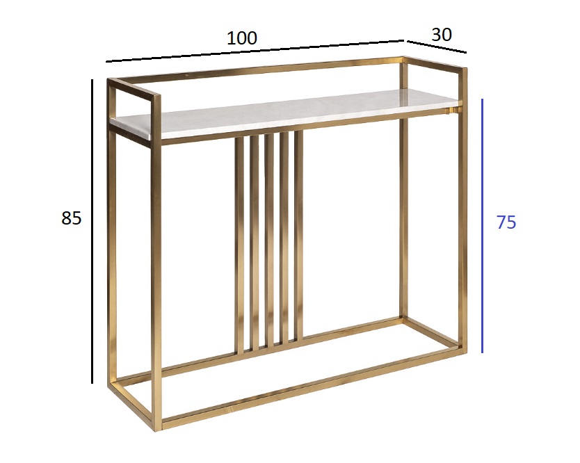 Консоль Misty Nuova иск.мрам/мат.зол 47ED-182KONS-ZOL5
