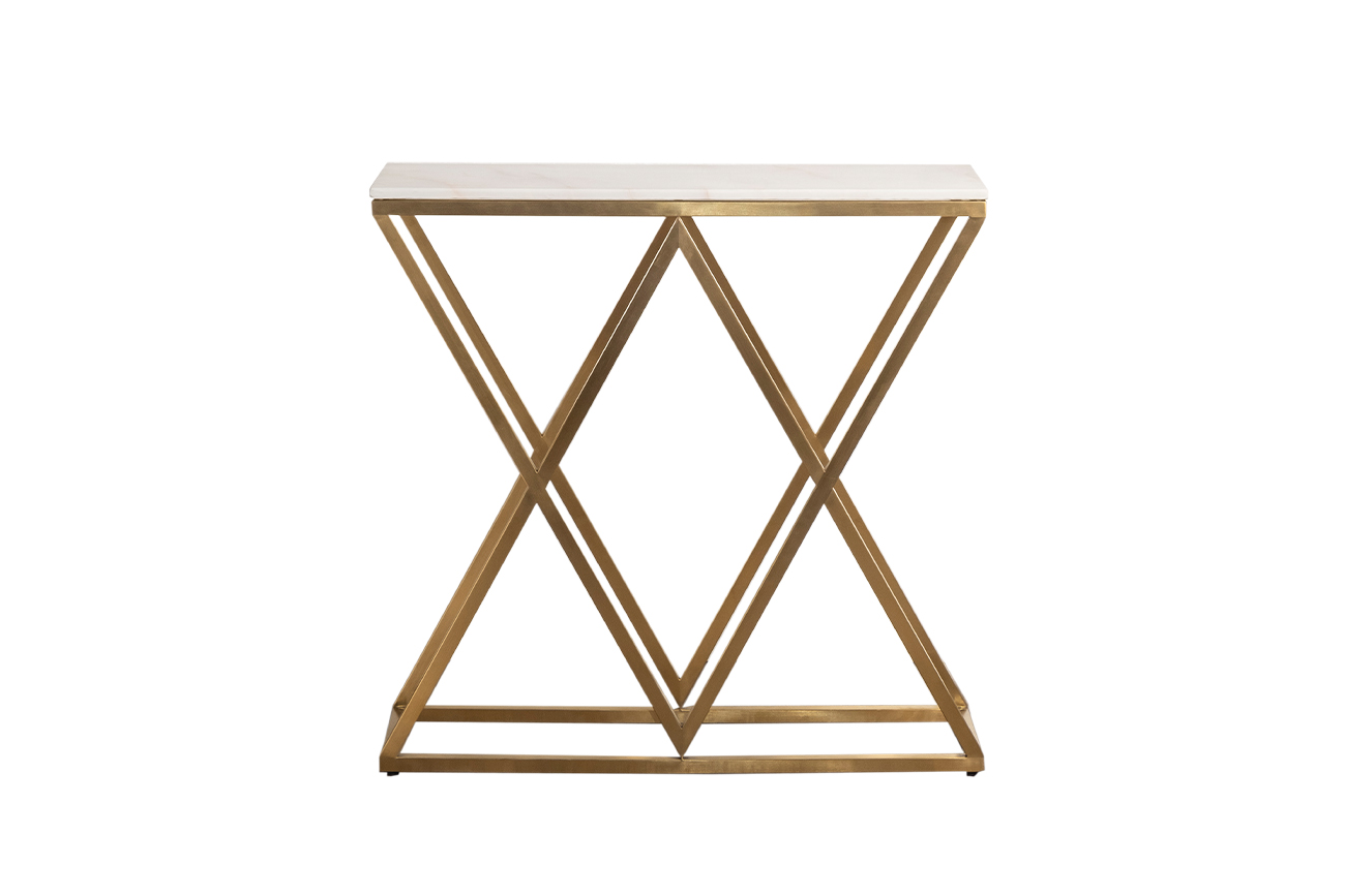 Консоль Bianco Namibia бел.мр/мат.зол 47ED-CST026/80GOLDA1