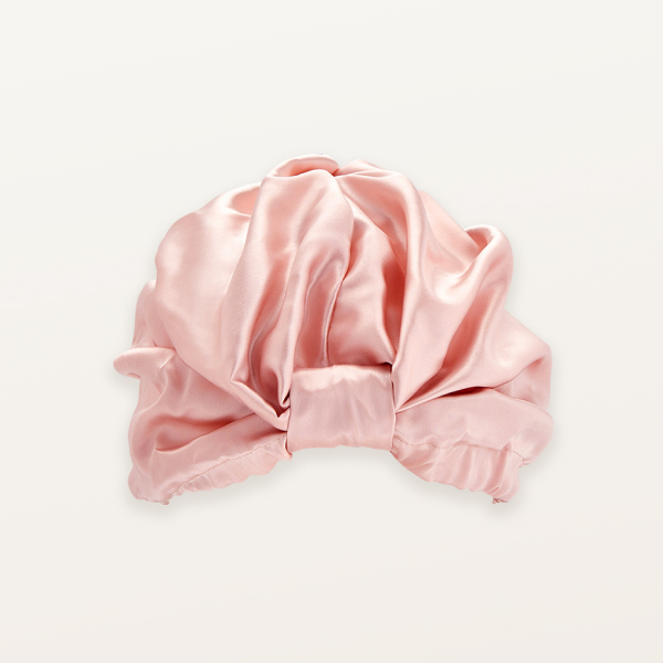Turban 100% mătase petale de trandafir