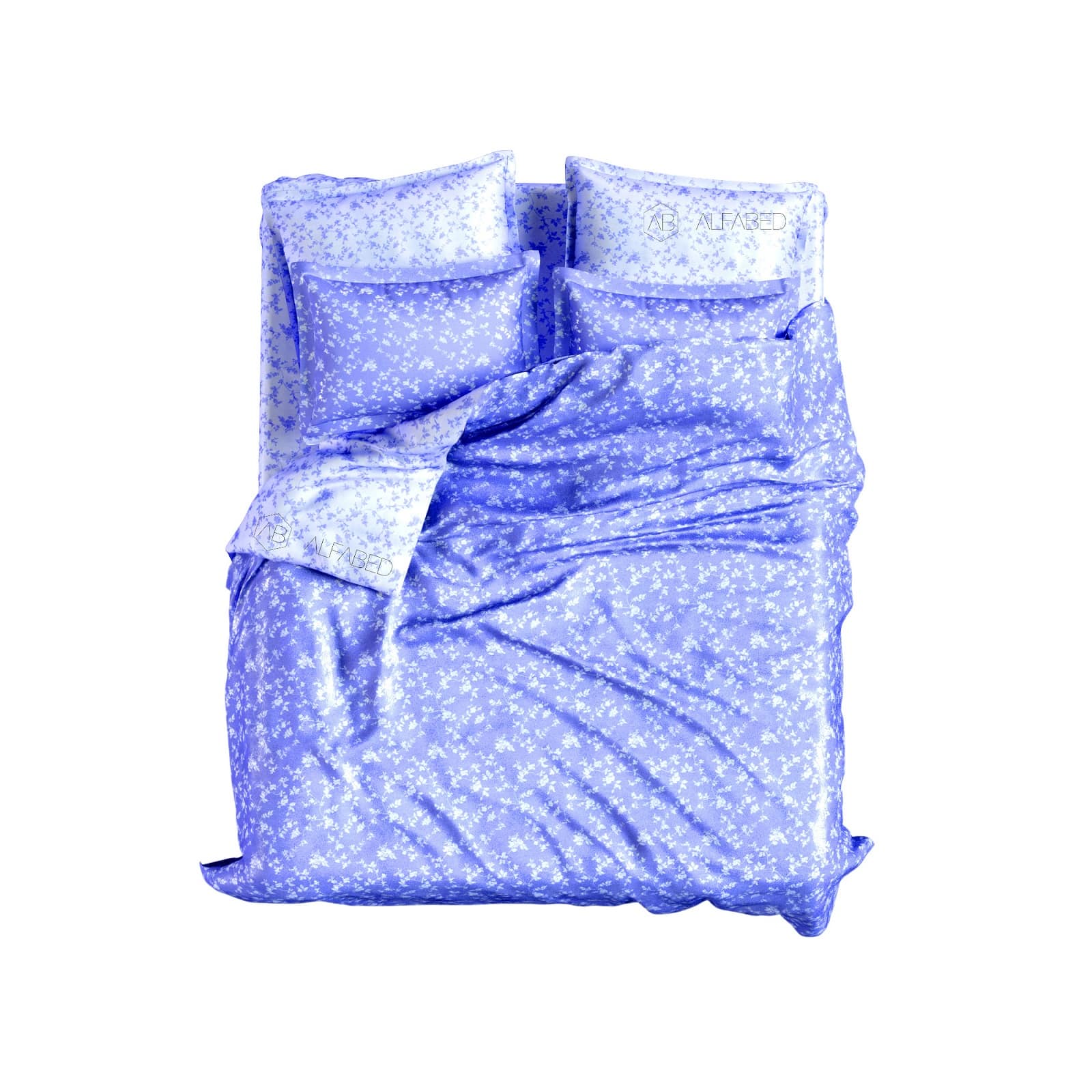 Set Lux Dublu Fata Jacquard Modal Provance Violet