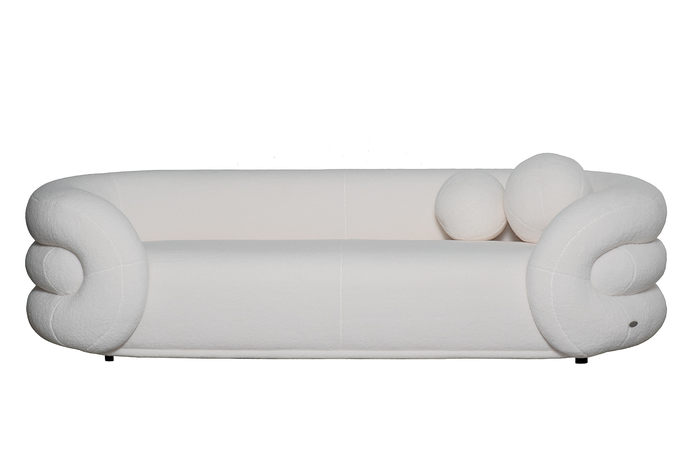 Диван трехместный иск.мех белый ZW-22024