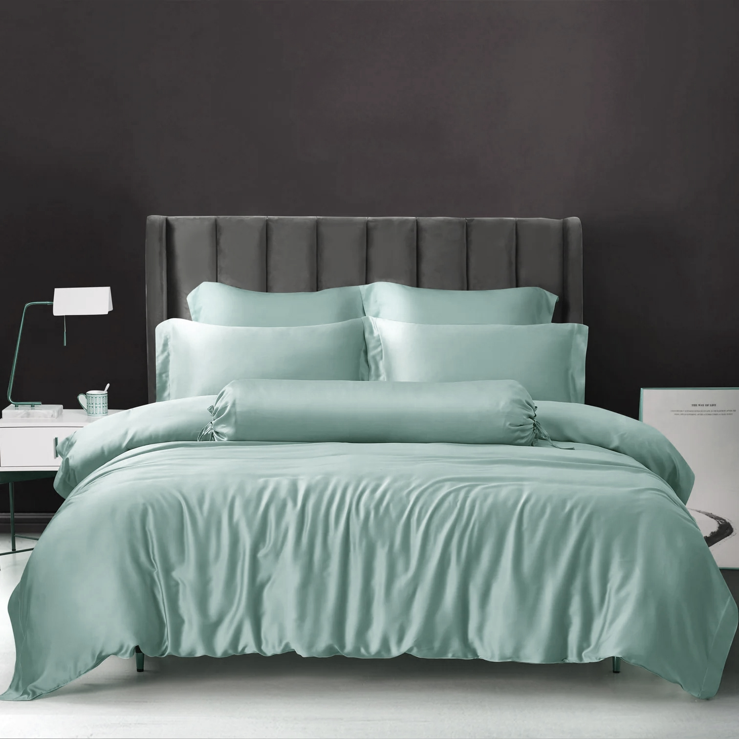 Set lenjerie ALFABET model exclusiv Aquamarine
