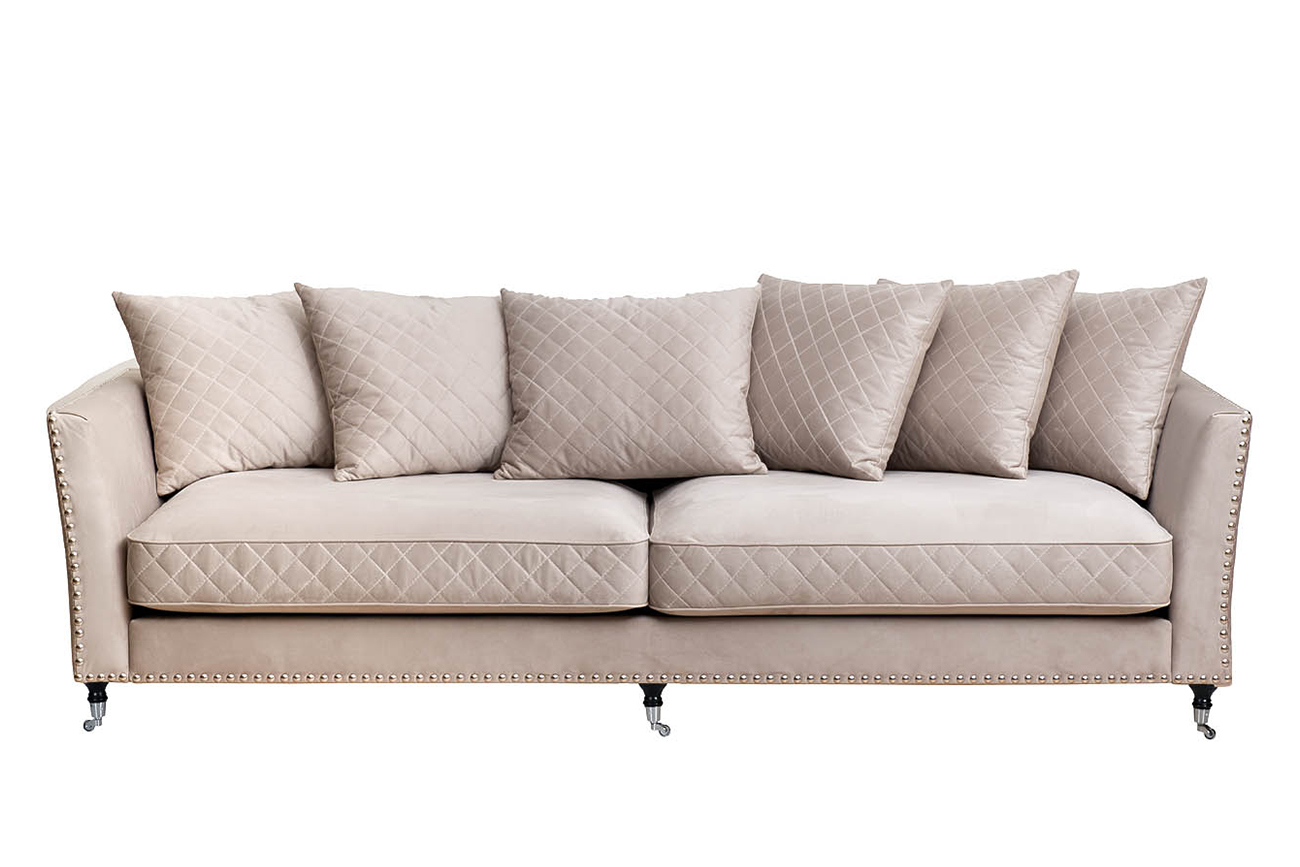 Диван Sorrento 250 трехмест., велюр св.серый Colt030-SVSER