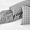 Uni sheet washed cotton grey denim square bez rezinki 3687234
