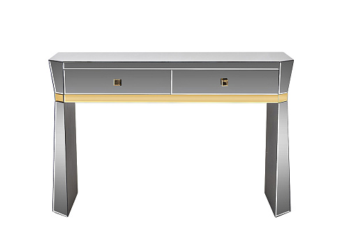 Консоль 2 ящика с золотистой отделкой KFG125