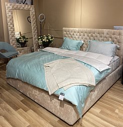 ALFABED VISION Сristale Swarovski Patul Cu Mecanism De Ridicare (Set de masa oglinda pat)