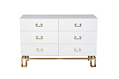 Товар Комод 6 ящиков белый/золото KFG089 добавлен в корзину