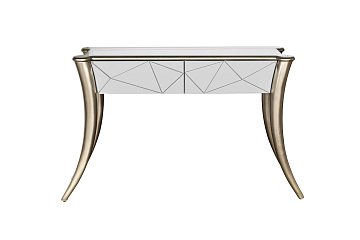 Консоль зеркальная 2 ящика KFC665