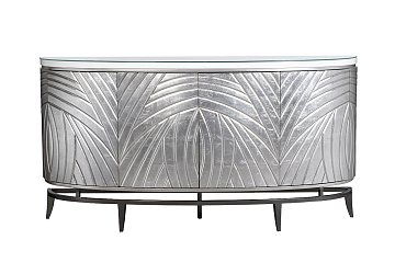 Комод серебристый с декором ART-2932