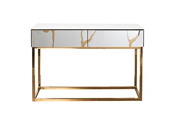 Консоль зеркальная c золотым декором KFG197