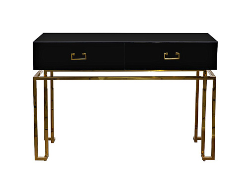 Консоль черная 2 ящика KFG058