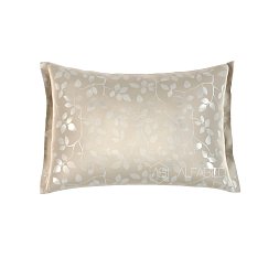 Pillow Case Lux Jacquard Cotton Taupe Tree Leaves 3/2