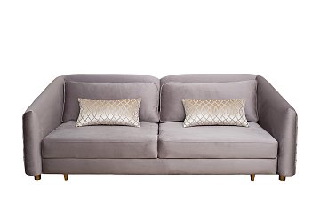Диван Trevi 230М(К) трехм раскл с кантом серый Colt032+Melody 