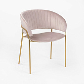 Товар Пиза пыльно-розовый бархат ножки матовое золото для кафе, ресторана, дома, кухни добавлен в корзину