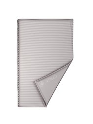 Duvet Cover Premium Woven Cotton Sateen Stripe Grey H F1 ZIP