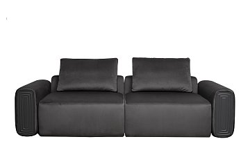 Диван трехместный Turin с мех т.серый велюр Colt1003 255*120**68см