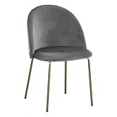 Товар Дижон темно-серый бархат ножки под золото для кафе, ресторана, дома, кухни добавлен в корзину