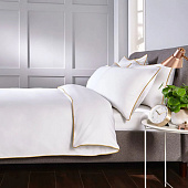 Товар Set Lenjerie ALFABED Premium Cotton Sateen White Design Modern Look (Gold Tape)		 добавлен в корзину