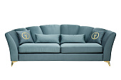 Товар Диван Annette трехместный без мех,велюр бирюз.Colt1004/зол  добавлен в корзину