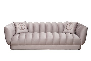 Диван Fabio трехместный велюр бежевый Colton1001-SERROS , 2 подушки