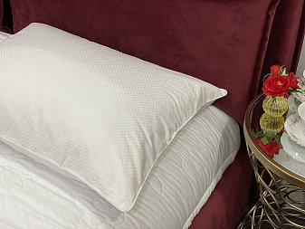 Pillow Case Premium Woven Cotton Sateen Chess White 3/4