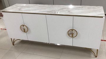 Комод Plisse белый/золото GD-CH20207