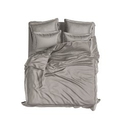 Set Premium Bumbac Sateen Gri Cald